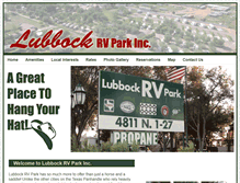 Tablet Screenshot of lubbockrvpark.com